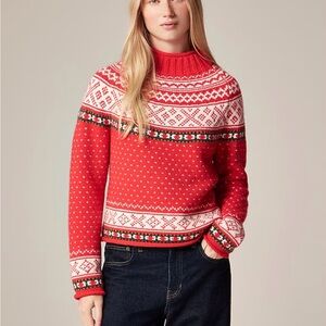 J Crew Fair Isle 2025 Rollneck sweater in vintage wool